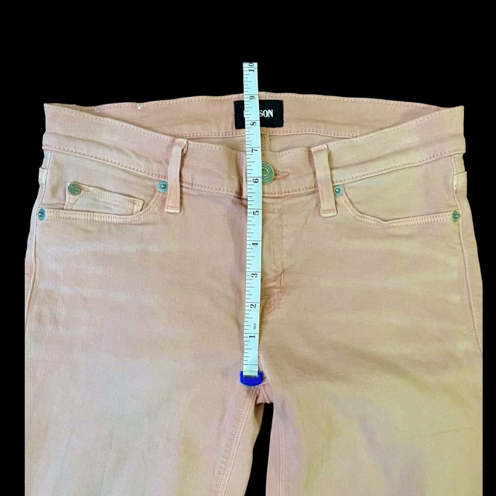 NWOT Hudson Tally Jeans Womans Sz.25‎ Dusty Rose Crop Skinny Raw Hem